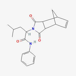 2-(1,3-dioxo-3a,4,7,7a-tetrahydro-1H-4,7-methanoisoindol-2(3H)-yl)-4-methyl-N-phenylpentanamide