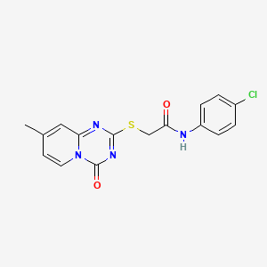 N-(4-chlorophenyl)-2-(8-methyl-4-oxopyrido[1,2-a][1,3,5]triazin-2-yl)sulfanylacetamide