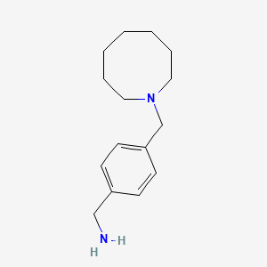 molecular formula C15H24N2 B2908095 [4-(Azocan-1-ylmethyl)phenyl]methanamine CAS No. 115174-12-4