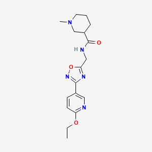 N-((3-(6-ethoxypyridin-3-yl)-1,2,4-oxadiazol-5-yl)methyl)-1-methylpiperidine-3-carboxamide