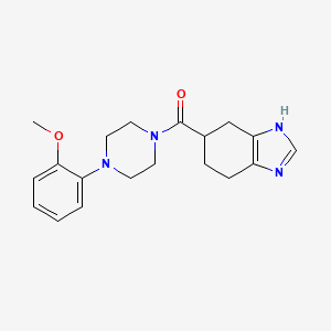 molecular formula C19H24N4O2 B2908102 (4-(2-methoxyphenyl)piperazin-1-yl)(4,5,6,7-tetrahydro-1H-benzo[d]imidazol-5-yl)methanone CAS No. 2034483-66-2