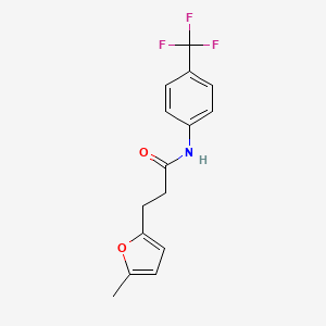 molecular formula C15H14F3NO2 B2908128 3-(5-methylfuran-2-yl)-N-(4-(trifluoromethyl)phenyl)propanamide CAS No. 327075-08-1