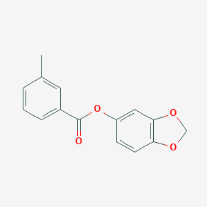 molecular formula C15H12O4 B290813 1,3-Benzodioxol-5-yl 3-methylbenzoate 