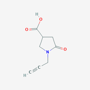 molecular formula C8H9NO3 B2908131 5-Oxo-1-(prop-2-yn-1-yl)pyrrolidine-3-carboxylic acid CAS No. 1155979-84-2