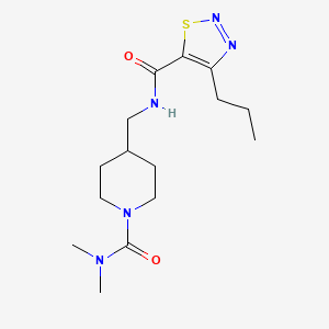N-((1-(dimethylcarbamoyl)piperidin-4-yl)methyl)-4-propyl-1,2,3-thiadiazole-5-carboxamide
