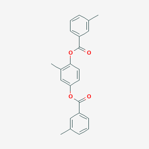 molecular formula C23H20O4 B290814 2-Methyl-4-[(3-methylbenzoyl)oxy]phenyl 3-methylbenzoate 