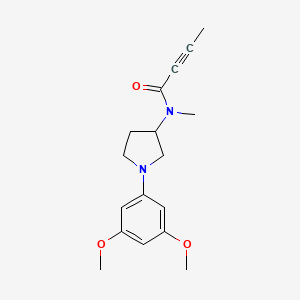 molecular formula C17H22N2O3 B2908145 N-[1-(3,5-Dimethoxyphenyl)pyrrolidin-3-yl]-N-methylbut-2-ynamide CAS No. 2411297-44-2