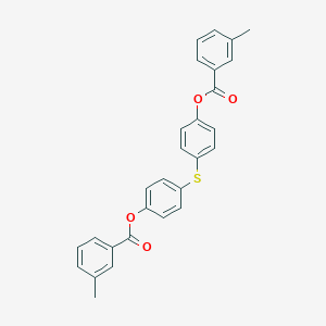 molecular formula C28H22O4S B290815 4-({4-[(3-Methylbenzoyl)oxy]phenyl}sulfanyl)phenyl 3-methylbenzoate 