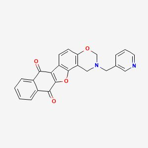 molecular formula C24H16N2O4 B2908151 2-(pyridin-3-ylmethyl)-2,3-dihydro-1H-naphtho[2',3':2,3]benzofuro[7,6-e][1,3]oxazine-7,12-dione CAS No. 380458-19-5