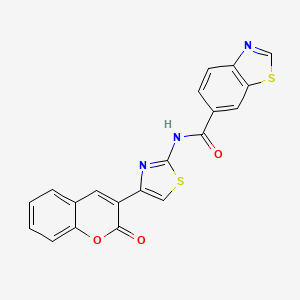 N-(4-(2-oxo-2H-chromen-3-yl)thiazol-2-yl)benzo[d]thiazole-6-carboxamide