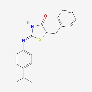 (2E)-5-benzyl-2-{[4-(propan-2-yl)phenyl]imino}-1,3-thiazolidin-4-one