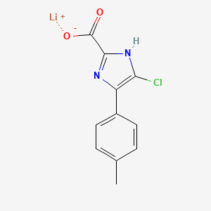molecular formula C11H8ClLiN2O2 B2908175 Cyazofamid-dessulfonamide-carboxylic acid lithium CAS No. 2229019-74-1