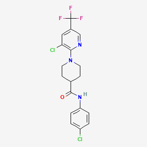 N-(4-chlorophenyl)-1-[3-chloro-5-(trifluoromethyl)-2-pyridinyl]-4-piperidinecarboxamide