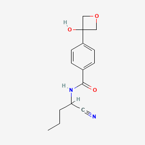 molecular formula C15H18N2O3 B2908188 N-(1-Cyanobutyl)-4-(3-hydroxyoxetan-3-yl)benzamide CAS No. 2249331-13-1