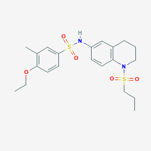 4-ethoxy-3-methyl-N-(1-(propylsulfonyl)-1,2,3,4-tetrahydroquinolin-6-yl)benzenesulfonamide