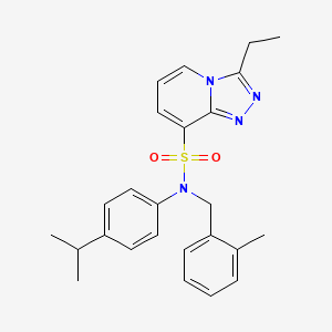 3-ethyl-N-(4-isopropylphenyl)-N-(2-methylbenzyl)[1,2,4]triazolo[4,3-a]pyridine-8-sulfonamide