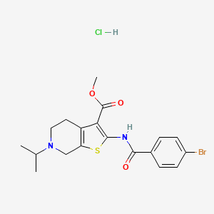 Methyl 2-(4-bromobenzamido)-6-isopropyl-4,5,6,7-tetrahydrothieno[2,3-c]pyridine-3-carboxylate hydrochloride