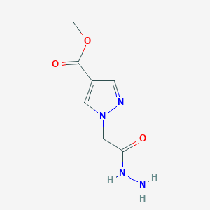 molecular formula C7H10N4O3 B2908204 methyl 1-(2-hydrazinyl-2-oxoethyl)-1H-pyrazole-4-carboxylate CAS No. 1174853-18-9