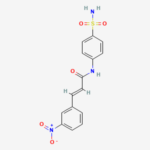 molecular formula C15H13N3O5S B2908205 (2E)-3-(3-nitrophenyl)-N-(4-sulfamoylphenyl)prop-2-enamide CAS No. 314282-17-2