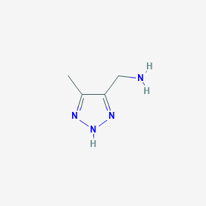 molecular formula C4H8N4 B2908206 (5-methyl-1H-1,2,3-triazol-4-yl)methanamine CAS No. 933692-48-9