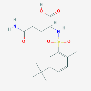 molecular formula C16H24N2O5S B2908208 2-(5-Tert-butyl-2-methylbenzenesulfonamido)-4-carbamoylbutanoic acid CAS No. 1009483-50-4