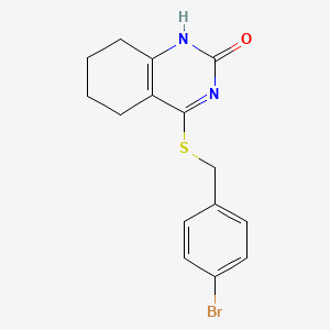 molecular formula C15H15BrN2OS B2908214 4-((4-bromobenzyl)thio)-5,6,7,8-tetrahydroquinazolin-2(1H)-one CAS No. 898450-71-0