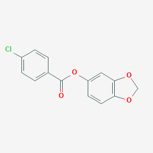 molecular formula C14H9ClO4 B290822 1,3-Benzodioxol-5-yl 4-chlorobenzoate 