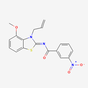 molecular formula C18H15N3O4S B2908224 (Z)-N-(3-allyl-4-methoxybenzo[d]thiazol-2(3H)-ylidene)-3-nitrobenzamide CAS No. 868375-98-8