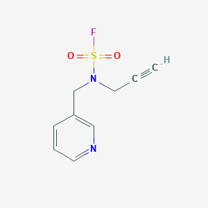 molecular formula C9H9FN2O2S B2908226 N-Prop-2-ynyl-N-(pyridin-3-ylmethyl)sulfamoyl fluoride CAS No. 2411258-12-1
