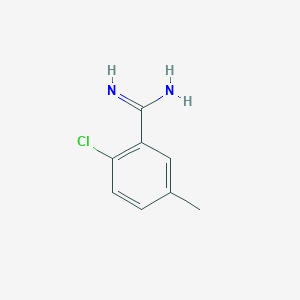 molecular formula C8H9ClN2 B2908232 2-Chloro-5-methylbenzenecarboximidamide CAS No. 1260797-47-4