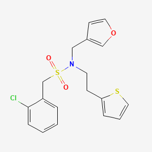 1-(2-chlorophenyl)-N-(furan-3-ylmethyl)-N-(2-(thiophen-2-yl)ethyl)methanesulfonamide