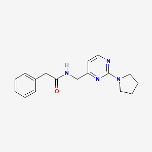 2-phenyl-N-((2-(pyrrolidin-1-yl)pyrimidin-4-yl)methyl)acetamide