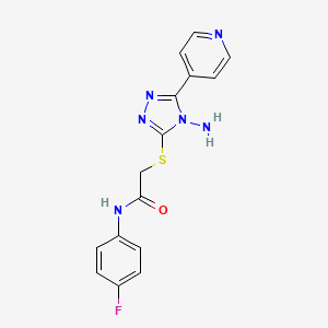 2-{[4-amino-5-(pyridin-4-yl)-4H-1,2,4-triazol-3-yl]sulfanyl}-N-(4-fluorophenyl)acetamide