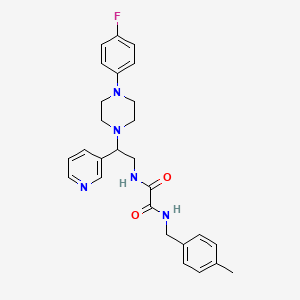 N1-(2-(4-(4-fluorophenyl)piperazin-1-yl)-2-(pyridin-3-yl)ethyl)-N2-(4-methylbenzyl)oxalamide