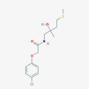 molecular formula C14H20ClNO3S B2908263 2-(4-chlorophenoxy)-N-(2-hydroxy-2-methyl-4-(methylthio)butyl)acetamide CAS No. 1396812-80-8