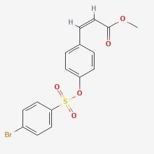 methyl (2Z)-3-{4-[(4-bromobenzenesulfonyl)oxy]phenyl}prop-2-enoate