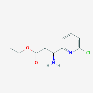 Ethyl (3S)-3-amino-3-(6-chloropyridin-2-yl)propanoate