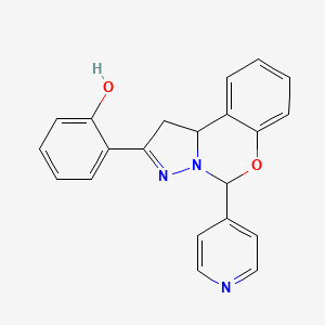 2-(5-Pyridin-4-yl-1,10b-dihydropyrazolo[1,5-c][1,3]benzoxazin-2-yl)phenol