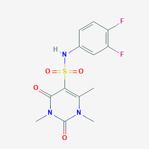 N-(3,4-difluorophenyl)-1,3,4-trimethyl-2,6-dioxopyrimidine-5-sulfonamide