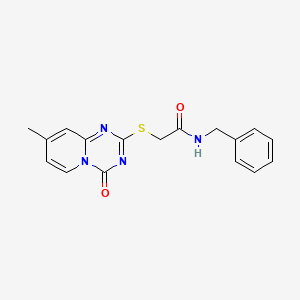 N-benzyl-2-(8-methyl-4-oxopyrido[1,2-a][1,3,5]triazin-2-yl)sulfanylacetamide
