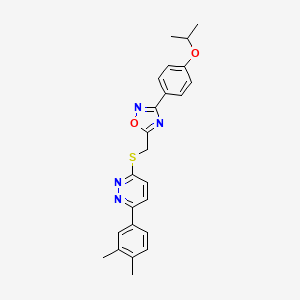 3-(3,4-Dimethylphenyl)-6-({[3-(4-isopropoxyphenyl)-1,2,4-oxadiazol-5-yl]methyl}thio)pyridazine