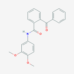 molecular formula C22H19NO4 B290829 2-benzoyl-N-(3,4-dimethoxyphenyl)benzamide 