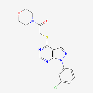 2-[1-(3-Chlorophenyl)pyrazolo[3,4-d]pyrimidin-4-yl]sulfanyl-1-morpholin-4-ylethanone