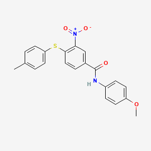 N-(4-methoxyphenyl)-4-[(4-methylphenyl)sulfanyl]-3-nitrobenzenecarboxamide