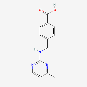 molecular formula C13H13N3O2 B2908301 4-(((4-Methylpyrimidin-2-yl)amino)methyl)benzoic acid CAS No. 1282240-09-8