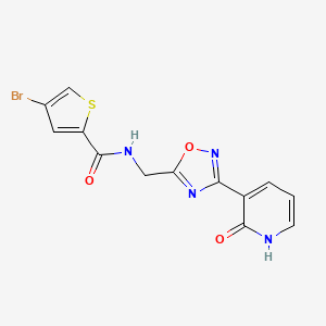 4-bromo-N-((3-(2-oxo-1,2-dihydropyridin-3-yl)-1,2,4-oxadiazol-5-yl)methyl)thiophene-2-carboxamide
