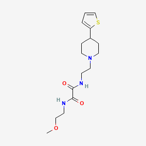 molecular formula C16H25N3O3S B2908315 N1-(2-methoxyethyl)-N2-(2-(4-(thiophen-2-yl)piperidin-1-yl)ethyl)oxalamide CAS No. 1428363-41-0