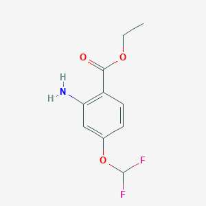 molecular formula C10H11F2NO3 B2908318 Ethyl 2-amino-4-(difluoromethoxy)benzoate CAS No. 2248330-44-9