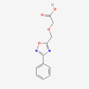 molecular formula C11H10N2O4 B2908322 2-[(3-Phenyl-1,2,4-oxadiazol-5-yl)methoxy]acetic acid CAS No. 1275543-98-0