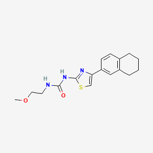 molecular formula C17H21N3O2S B2908325 1-(2-Methoxyethyl)-3-(4-(5,6,7,8-tetrahydronaphthalen-2-yl)thiazol-2-yl)urea CAS No. 1206998-56-2